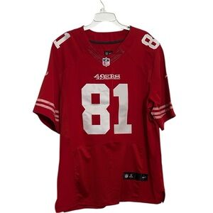 NFL  Boldin #81 Red and White Jersey